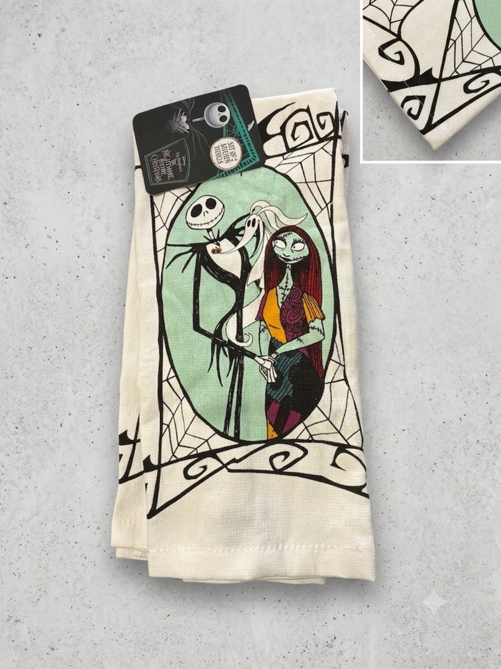 Disney Nightmare Before Christmas Kitchen Towels Set of 2 Jack Sally Zero NWT
